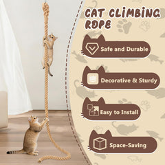 GINDOOR cat-perching height visuals show vertical playground benefits.