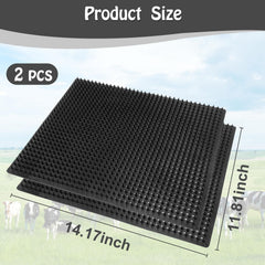 GINDOOR horse scratching post setup image demonstrates two-pad system for horses and cattle