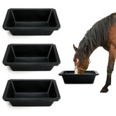 GINDOOR large rubber feeder pan top view with spacious 10 qt capacity for livestock.