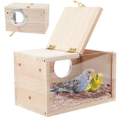 GINDOOR Parakeet Nesting Box transparent side for easy breeding observation