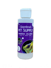Gingerbread Pet Supply ammonium chloride bottle ready for dosing in aquarium cycling.