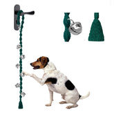 GINIDEAR dog bells twisted dark green assembly—handmade charm for doorway training