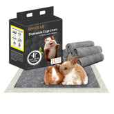 GINIDEAR guinea pig bedding shows charcoal odor-control layer for fresher cages