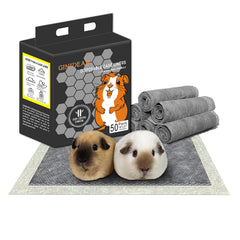 GINIDEAR guinea pig bedding showing charcoal odor-control for a fresher cage