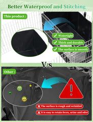 GINIDEAR guinea pig cage liner coverage-view shows full bottom protection against mess.