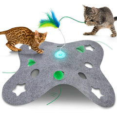 Giociv interactive cat toy base spinning tumbler for indoor exercise and playful engagement
