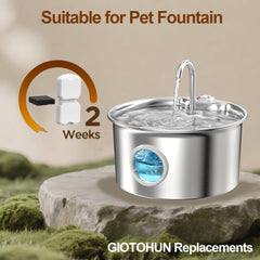 GIOTOHUN cat fountain filters open-packaging ready for quick replacement.