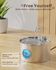 GIOTOHUN 4-stage filtration illustration highlights clean, fresh-tasting water for pets