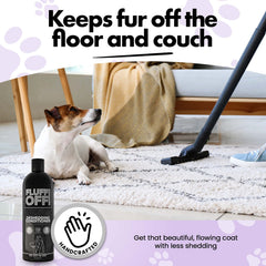 Girl With The Dogs Fluff Off application on cat demonstrates safe, all-breed conditioning.