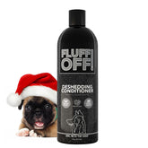 Girl With The Dogs Fluff Off bottle pour for quick, controlled deshedding during grooming.
