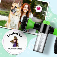 Girl With The Dogs pet wash sprayer nozzle attachment simplifies quick, controlled soap application.