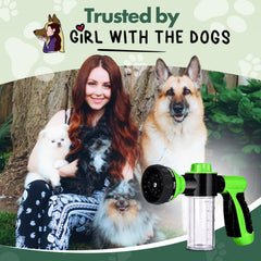 Girl With The Dogs adjustable spray nozzle delivers customizable pet washing spray