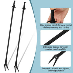 Gisafai black plastic aquarium tongs are durable and gentle on tank inhabitants.