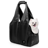 Gisaryc dog purse carrier front view shows lightweight design for small pets on outings.