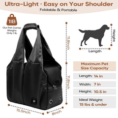 Gisaryc dog purse carrier interior with safety hook ensures secure, comfortable travel.