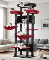 Gitelsnour cat-tree-74-inch-top-platforms provides elevated perches for curious cats