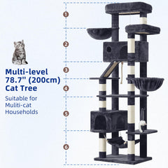 Gitelsnour cat tree condo area offers a private resting spot and room to observe the room.