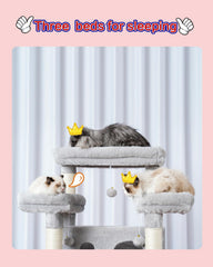 Gitelsnour cat tree condos offer private hideaways for cats.