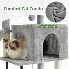 Gitelsnour cat-tree hammock invites cats to stretch out and nap.