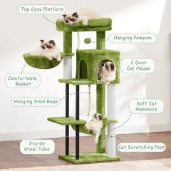 Gitelsnour cat tree top platform closeup shows spacious lounging area for small cats