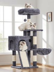 Gitelsnour cat tree top platform offers elevated vantage for curious cats.