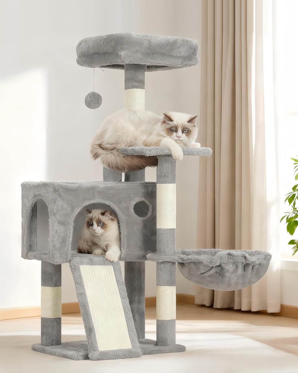 Gitelsnour cat tree top platform offers elevated view and quick access for kittens