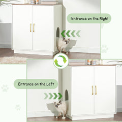 Gitelsnour litter box enclosure ventilation back panel promotes airflow and odor control