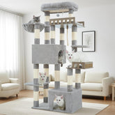 Gitelsnour Maine Coon Cat Tree base provides stable footing for multi-cat play.