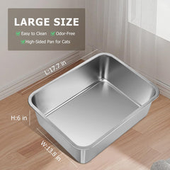 GIUOIDUO litter box interior demonstrates non-stick surface for quick cleanups.