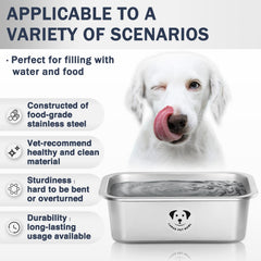 GIXSEGIE comedero doble uso para comida y agua, ideal para alimentar varias mascotas.