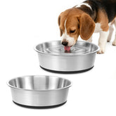 GIXSEGIE stainless steel dog bowls set 2 for durable daily feeding