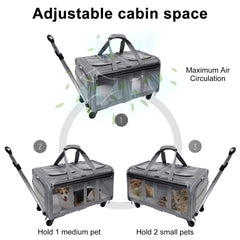 GJEASE carrier interior shows ventilated mesh for airflow and comfort.