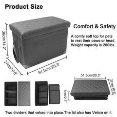 GJEASE dog seat extender with storage pockets for treats and toys.