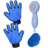 GJEASE cat grooming glove top view for gentle brushing and hair removal