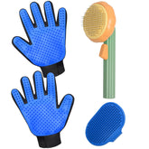 GJEASE cat grooming kit brush eases shedding with a smooth, thorough coat finish.