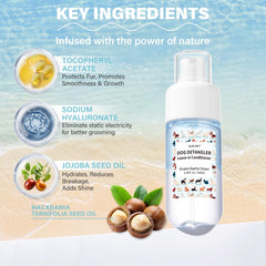 GJYC PET detangler with jojoba oil nourishes the coat for hydration.