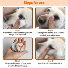 GJYC PET Balm on cat eye area supports gentle stain maintenance.
