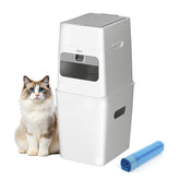 GKJ Cat Litter Trash Can exterior view shows compact, space-saving design for small spaces.