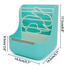 GKYZBB hay rack-bowl combo, ideal for space-saving feeding in tight guinea pig enclosures.