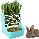 GKYZBB rabbit feeder front-angle view, compact hay rack for small cages and easy access.