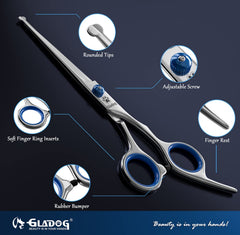 GLADOG stainless steel blades stay sharp for heavy duty grooming.