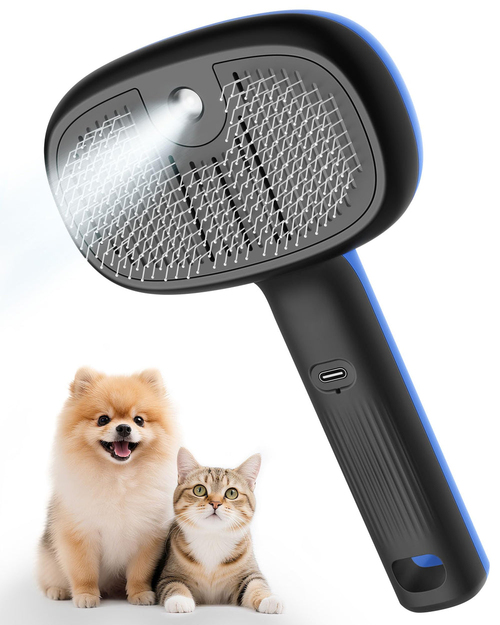 Gleedeal Cat Steam Brush front view for efficient grooming and de-shedding.
