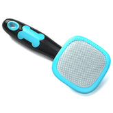 Glendan slicker brush blue front angle for gentle detangling.