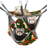 Glittme 3-layer ferret hammock top bed for cozy rest in small animal cages