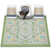 Glittme cat litter mat with non-slip bottom keeps the box steady and floors clean.