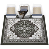 Glittme cat litter mat-non-slip-bottom keeps the box steady and floors cleaner.