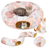 Glittme Cat Tunnel Bed open-entry invites exploration and play for curious cats.