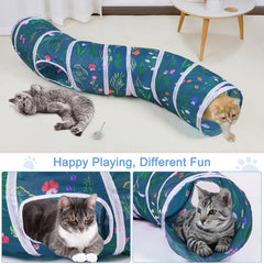 Glittme Cat Tunnel uses durable polyester fabric for safe play.