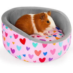 Glittme guinea pig bed soft cushion offers cozy warmth for naps.