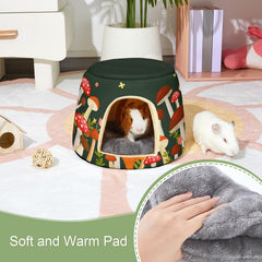 Glittme Guinea Pig Hideout foldable design shows portable, space-saving setup for cages.